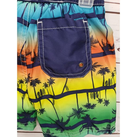 Quad Seven 3T Tropical summer multicolored boys board swim shorts swimwear - Picture 5 of 11